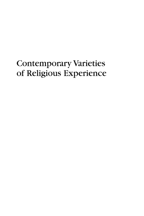 Cover image for book Contemporary Varieties of Religious Experience