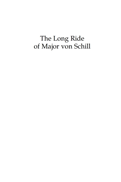 Cover image for book The Long Ride of Major Von Schill