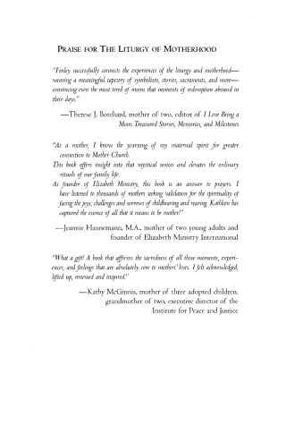 The Liturgy of Motherhood
