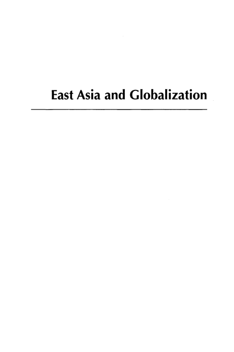Cover image for book East Asia and Globalization