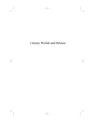 Literary Worlds and Deleuze