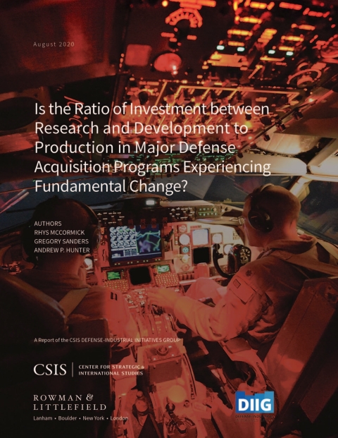 Cover image for book Is the Ratio of Investment between Research and Development to Production in Major Defense Acquisition Programs Experiencing Fundamental Change?