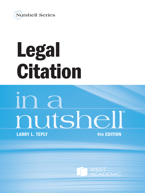 Cover image for book Legal Citation in a Nutshell