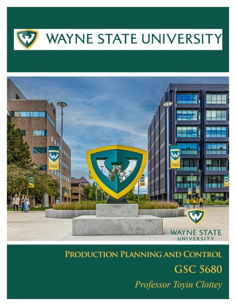 Aggregate Planning At Green Mills Digital Coursepack