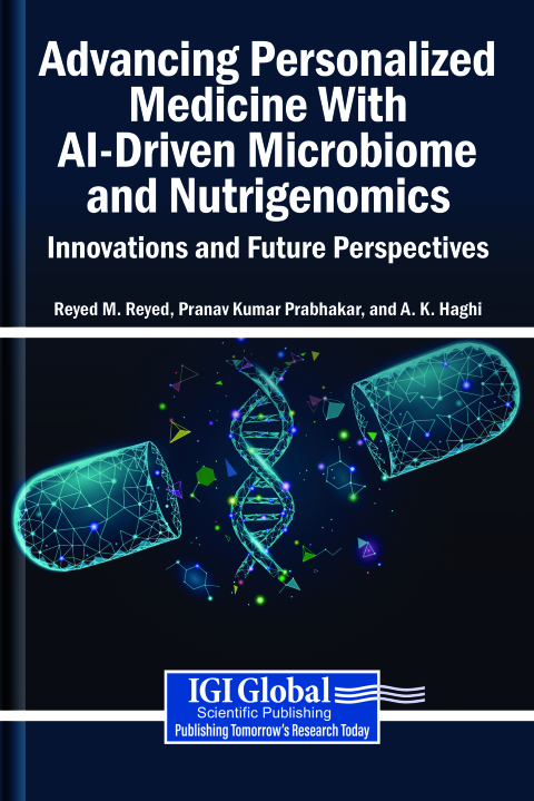 Cover image for book Advancing Personalized Medicine With AI-Driven Microbiome and Nutrigenomics: Innovations and Future Perspectives