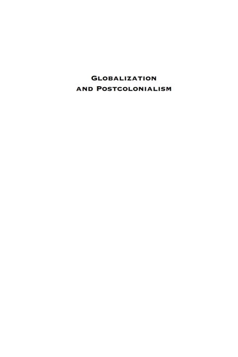 Cover image for book Globalization and Postcolonialism