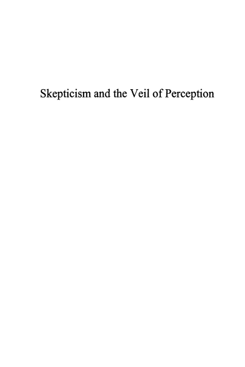 Cover image for book Skepticism and the Veil of Perception