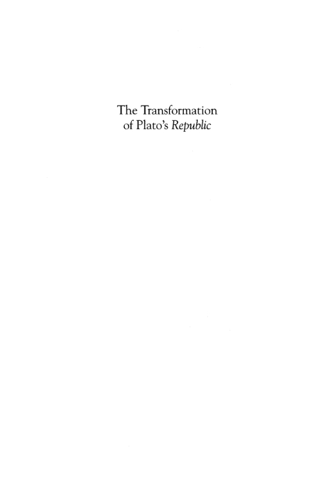 Cover image for book The Transformation of Plato's Republic