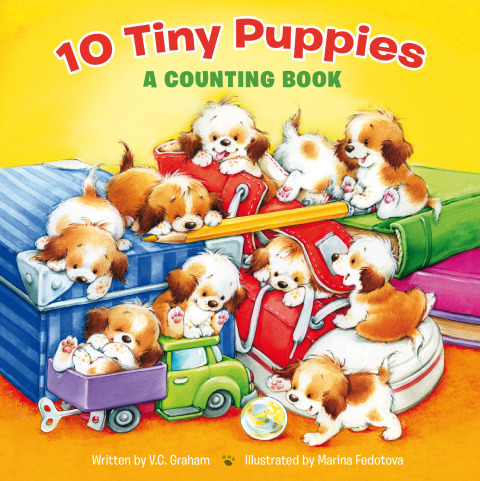 Cover image for book 10 Tiny Puppies: A Counting Book Read-Along