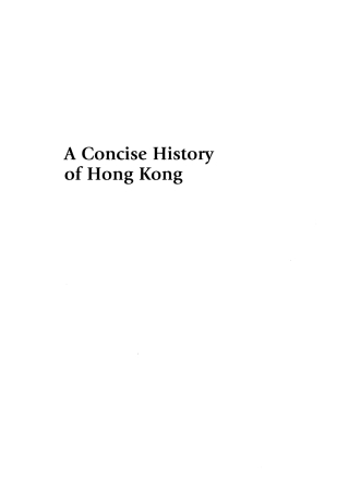 A Concise History of Hong Kong