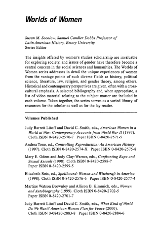 American Women in a World at War