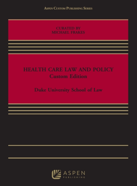 Cover image for book Health Care Law and Policy