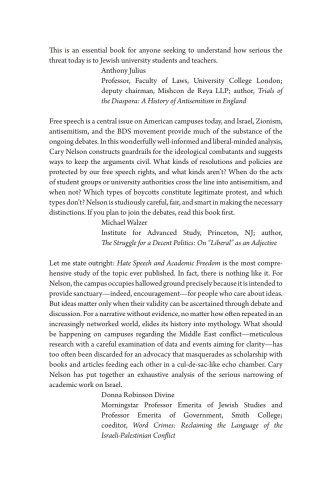 Hate Speech and Academic Freedom