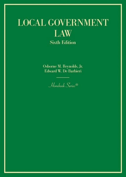 Cover image for book Reynolds and De Barbieri's Local Government Law