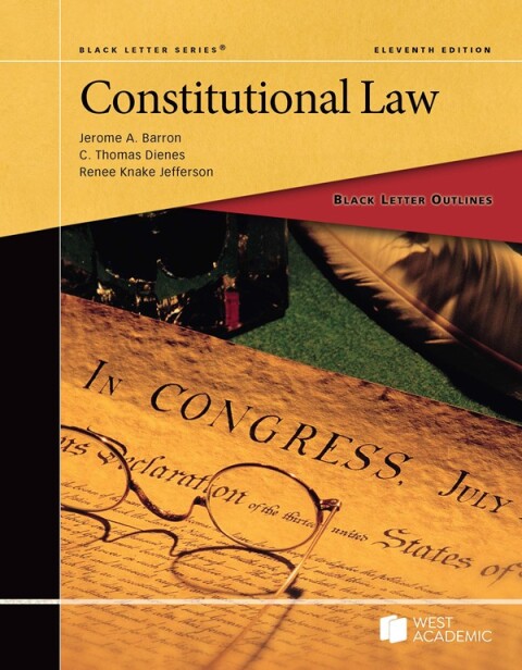 Cover image for book Barron, Dienes, and Jefferson's Black Letter Outline on Constitutional Law