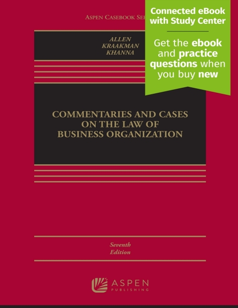 Cover image for book Commentaries and Cases on the Law of Business Organization