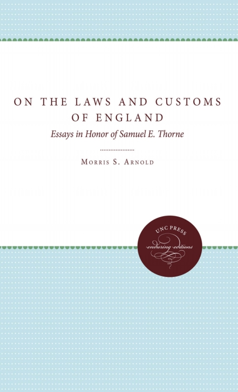 Cover image for book On the Laws and Customs of England