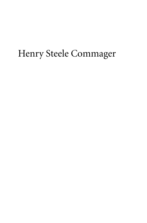 Cover image for book Henry Steele Commager