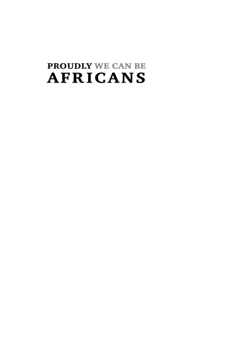 Cover image for book Proudly We Can Be Africans
