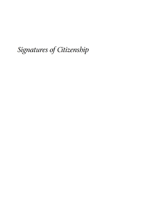 Cover image for book Signatures of Citizenship
