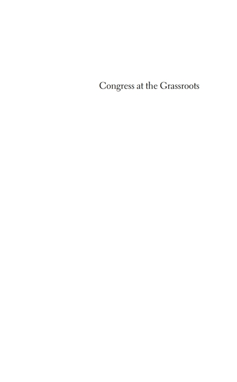 Cover image for book Congress at the Grassroots