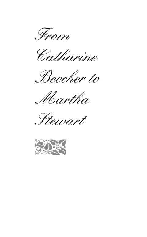 Cover image for book From Catharine Beecher to Martha Stewart
