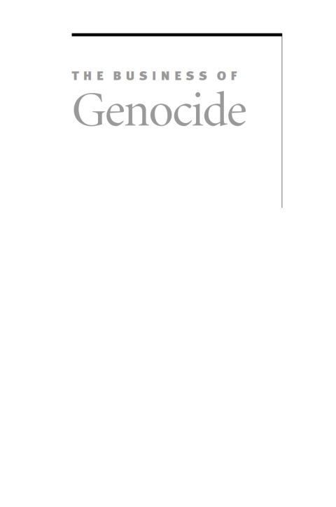 Cover image for book The Business of Genocide
