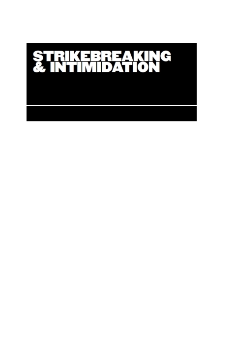 Cover image for book Strikebreaking and Intimidation