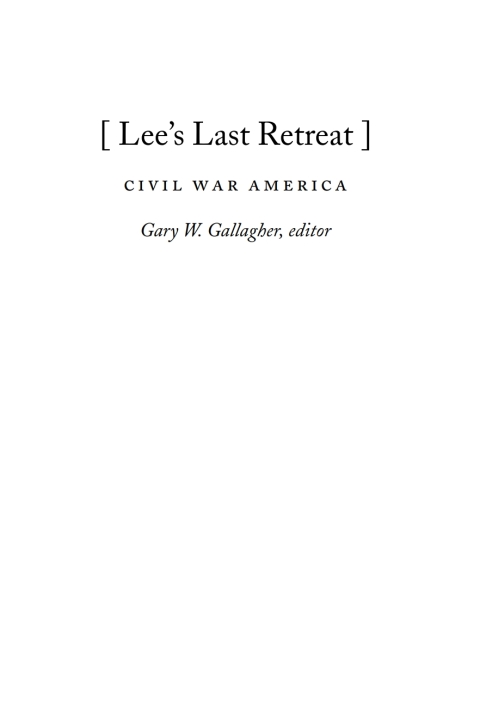 Cover image for book Lee's Last Retreat