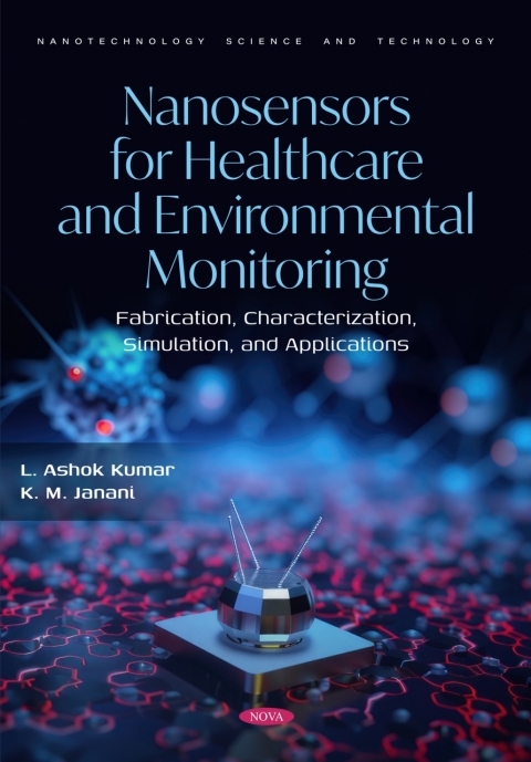 Cover image for book Nanosensors for Healthcare and Environmental Monitoring: Fabrication, Characterization, Simulation, and Applications