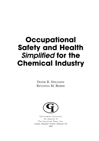 Occupational Safety and Health Simplified for the Chemical Industry