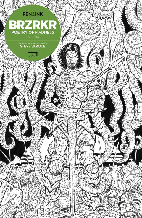 Cover image for book BRZRKR: Poetry of Madness Pen & Ink #1