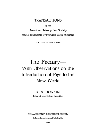 The Peccary