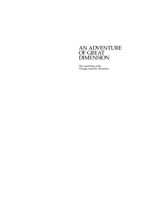 Cover image for book Adventure of Great Dimension