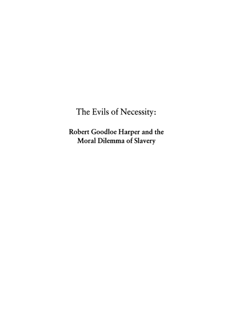 Cover image for book Evils of Necessity