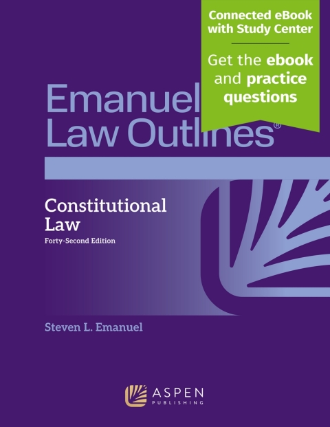 Cover image for book Emanuel Law Outlines for Constitutional Law