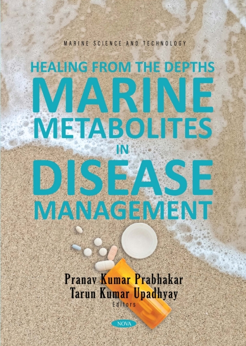 Cover image for book Healing from the Depths: Marine Metabolites in Disease Management