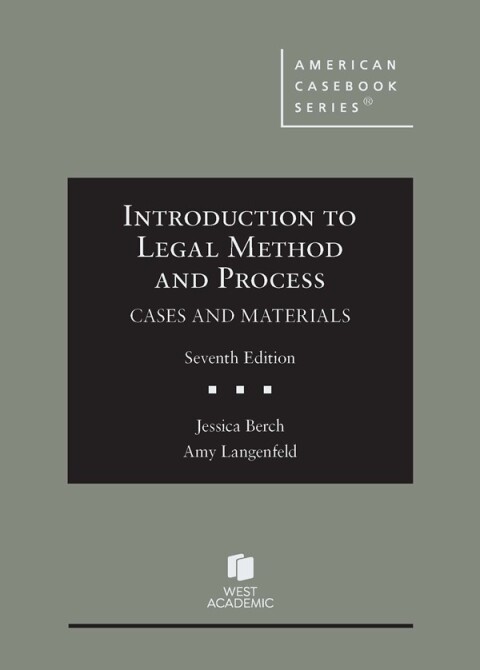 Cover image for book Introduction to Legal Method and Process, Cases and Materials