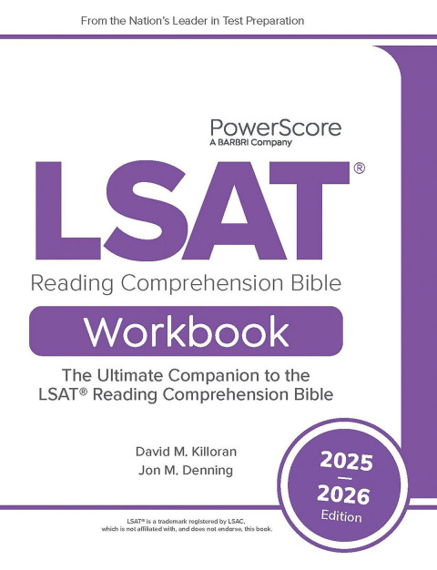Cover image for book PowerScore LSAT Reading Comprehension Bible Workbook 2025-2026