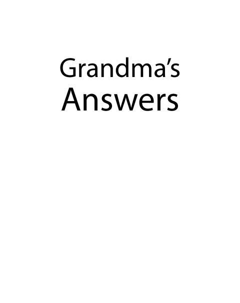 Cover image for book Grandma's Answers