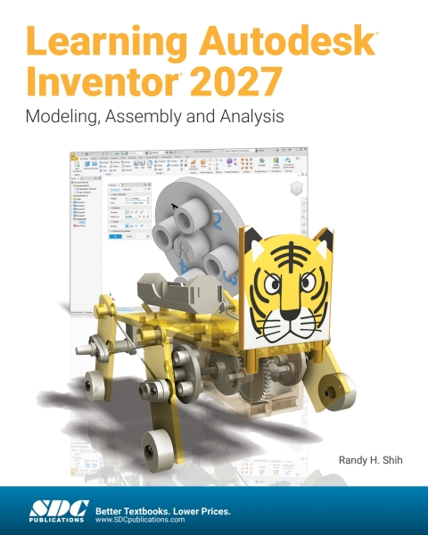 Cover image for book Learning Autodesk Inventor 2027: Modeling, Assembly and Analysis