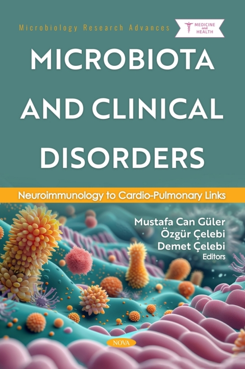 Cover image for book Microbiota and Clinical Disorders: Neuroimmunology to Cardio-Pulmonary Links