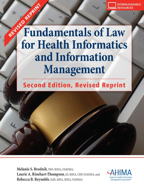 Cover image for book Fundamentals of Law for Health Informatics and Information Management