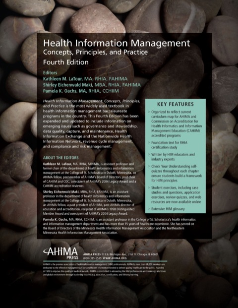 Cover image for book Health Information Management: Concepts, Principles, and Practice