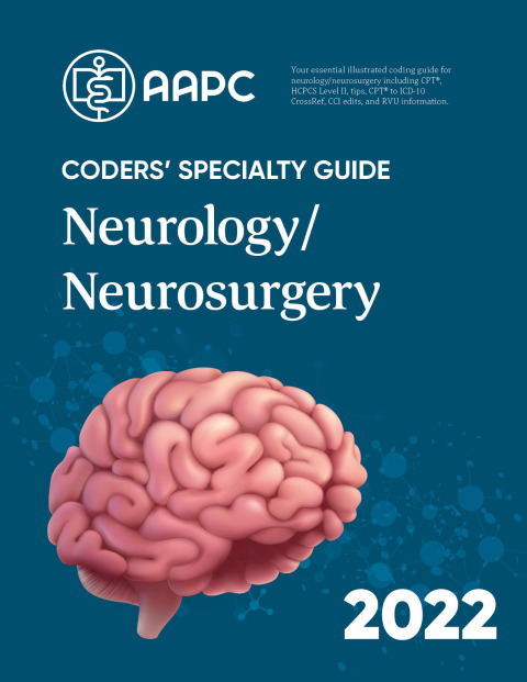 Cover image for book Coders' Specialty Guide 2022: Neurology/Neurosurgery
