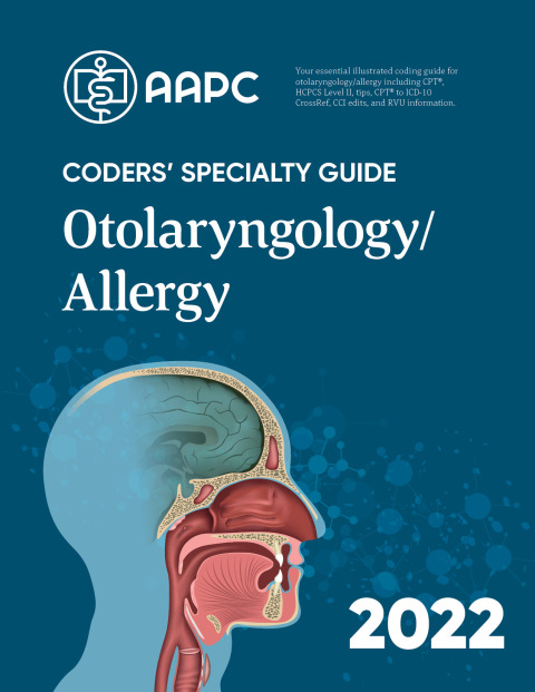 Cover image for book Coders' Specialty Guide 2022: Otolaryngology/Allergy