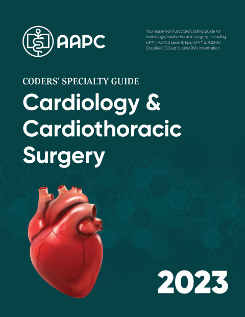 Cover image for book Coders' Specialty Guide 2023: Cardiology/Cardiothoracic Surgery