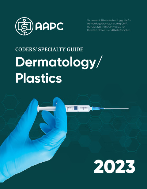 Cover image for book Coders' Specialty Guide 2023: Dermatology/ Plastics