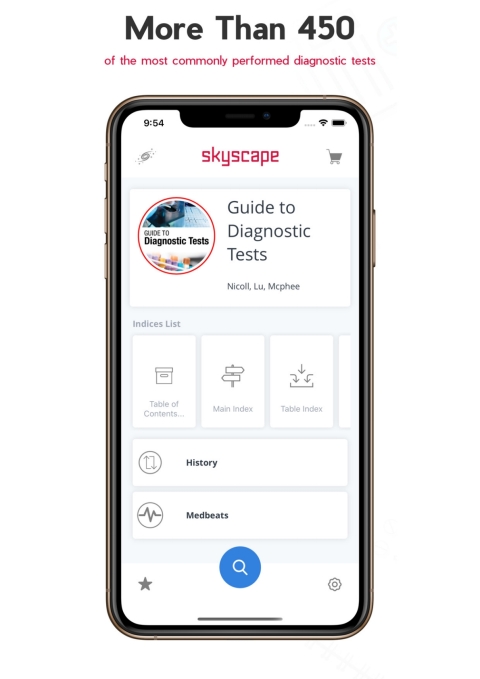 Cover image for book Guide to Diagnostic Tests, Mobile App