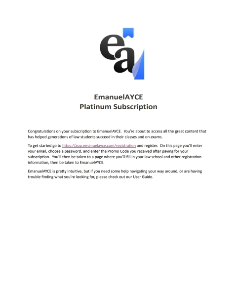 Cover image for book EmanuelAYCE Platinum (1 year) Subscription